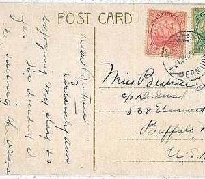 28725  - BERMUDA -  POSTAL HISTORY -   POSTCARD to USA - BOATS  SHIPS