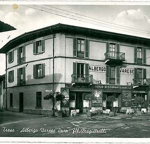 26597   CARTOLINA d'Epoca - VARESE : PONTE TRESA 1958 - ALBERGO VARESE