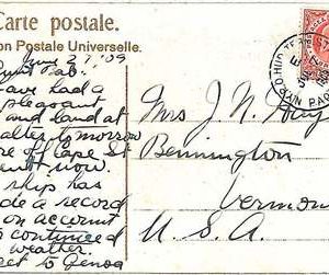 POSTAL HISTORY -  GIBRALTAR  : POSTCARD to USA 1909
