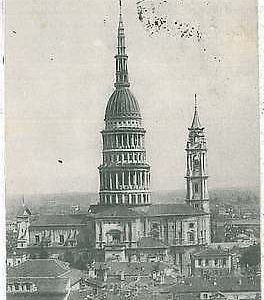 27473  CARTOLINA d'Epoca - NOVARA Città : CUPOLA DUOMO 1918