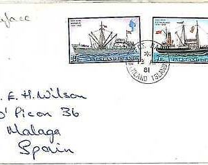 28056  - FALKLAND ISLAND -  POSTAL HISTORY - COVER  1981  - BOATS
