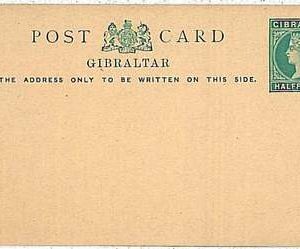 GIBRALTAR -  POSTAL STATIONERY  CARD - HALF PENNY