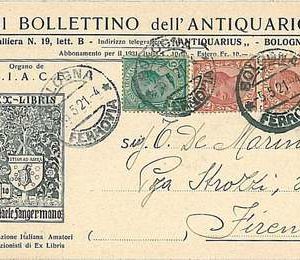 27732   CARTOLINA d'Epoca BOLOGNA  - PUBBLICITARIA 1921