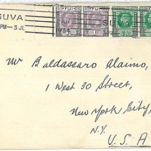 29482 - FIJI -  POSTAL HISTORY:  COVER to USA 1934