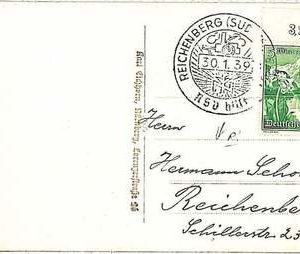 TRAINS - POSTAL HISTORY -  GERMANY REICH: SPECIAL POSTMARK on POSTCARD 1939