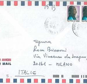 POSTAL HISTORY  CHAD : AIRMAIL COVER to ITALY 1991 - RARE!