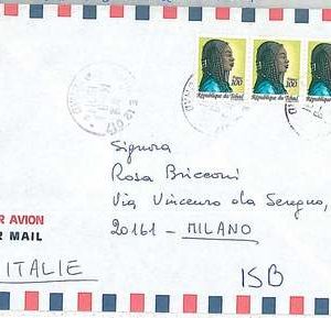 POSTAL HISTORY  CHAD : AIRMAIL COVER to ITALY 1991 - RARE