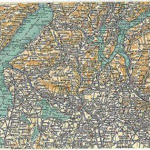 CARTOLINA d'Epoca - COMO  LECCO : cartolina doppia - MAPPA