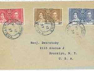 28503  - ANTIGUA - POSTAL HISTORY  - FDC COVER 1937 Coronation of King George VI