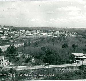 27705  CARTOLINA d'Epoca NOVARA provincia : Romagnano Sesia 1957