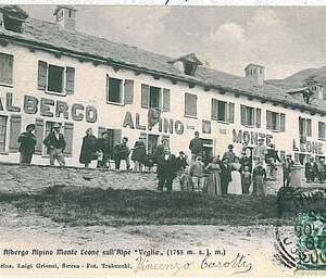 27721  CARTOLINA d'Epoca VERBANIA  :Varzo ALBERGO ALPINO MONTE LEONE 1905