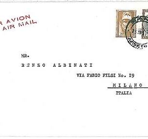 27175  - GREECE  - POSTAL HISTORY  -  COVER: 1955  - MITHOLOGY