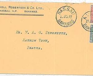 POSTAL HISTORY -  BAHAMAS : COVER from NASSAU to INAGUA 1941