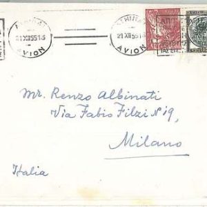 27173 - GREECE  - POSTAL HISTORY -  COVER: 1954 -  MITHOLOGY