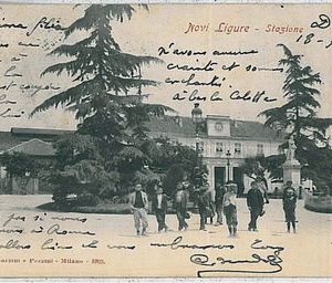 29003  CARTOLINA d'Epoca - ALESSANDRIA - Novi Ligure 1904 - STAZIONE - BELLA!