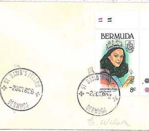 POSTAL HISTORY -  BERMUDA : Postmark on COVER 1980 - St. David's Island