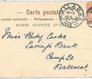 AUSTRALIA - VICTORIA : POSTCARD from Ballarat 1904 - NICE POSTMARKS