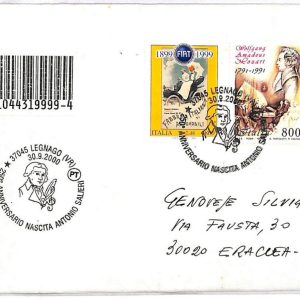 ai3595 - ITALY - POSTAL HISTORY - Cover - Music SALIERI Mozart - 2000 - RR!