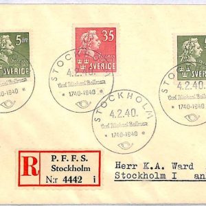ai3620 - SWEDEN - POSTAL HISTORY - FDC Cover - Music - 1940