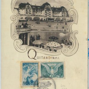 82256  -  BRAZIL  - POSTAL HISTORY -  FDC card  1947 - QUITANDINHA Doves Birds