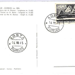 ai3204 - ITALY - POSTAL HISTORY - Postcard - MONTE BIANCO TUNNEL Cars - 1965