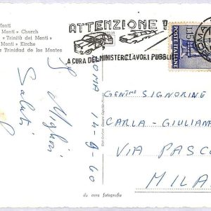 ai3205 - ITALY - POSTAL HISTORY - Postmark on card ROAD SAFETY - Cars - 1960