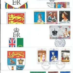 73984 - SILVER JUBILEE 1977 - set of 34 FDC COVERS  Omnibuss Sets COMMONWEALTH