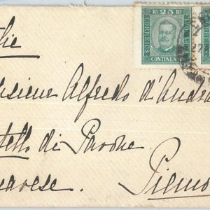 72496 - PORTUGAL - POSTAL HISTORY: Cover to ITALY 1905