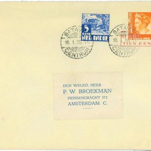 93555 - DUTCH INDIES Indonesia - POSTAL HISTORY: STATIONERY COVER  #56b USED