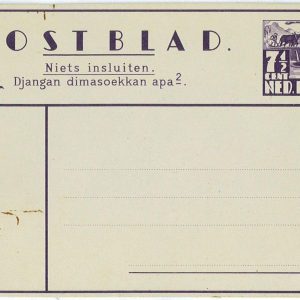 93560 - DUTCH INDIES Indonesia - POSTAL HISTORY: STATIONERY Card  #3 AGRICOLTURE