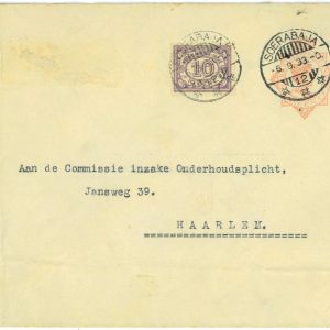 93542 - DUTCH INDIES Indonesia - POSTAL HISTORY - STATIONERY COVER  1933