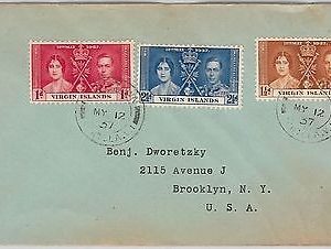 VIRGIN ISLANDS -  POSTAL HISTORY - FDC COVER 1937: CORONATION