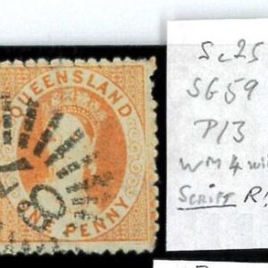 aa5619a - Australia QUEENSLAND - STAMP - SG # 59  Watermark 4 + SCRIPT - USED