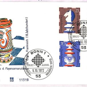 ai3800 - GERMANY - POSTAL HISTORY - FDC -  CHESS - 1972