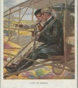 77047 - 1913 VINTAGE POSTCARD - Glamour, Ladies, Airplanes, ARTIST SIGNED