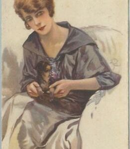 77021 - 1918 VINTAGE POSTCARD - Glamour, Ladies, ARTIST SIGNED: Terzi A.