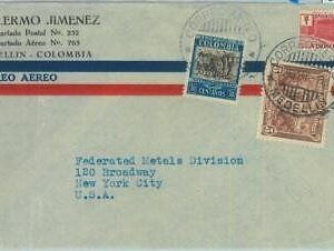 85994 - COLOMBIA - AIRMAIL COVER to the USA  1940 -  COFFEE