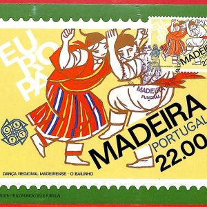 aa3250 - PORTUGAL Madeira - Postal History - MAXIMUM CARD 1981  EUROPA Music