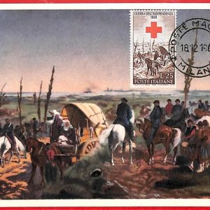 aa3220 -  ITALY  -  MAXIMUM CARD  - RED CROSS  Medicine MILITARY  1960