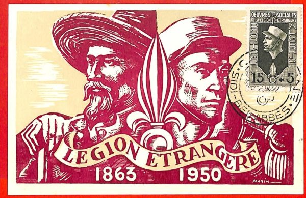 aa3207 - ALGERIA - Postal History - MAXIMUM CARD -   1950 LEGION ETRANGERE