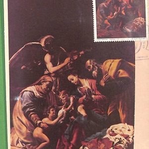 90277  - PARAGUAY -  MAXIMUM CARD -  ART Religion 1972  Orazio Borgianni