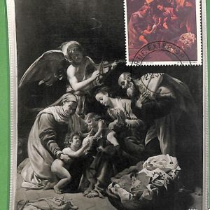 90273  - PARAGUAY -  MAXIMUM CARD -  ART Religion 1972  Orazio Borgianni
