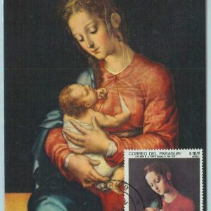 90269  - PARAGUAY -  MAXIMUM CARD -  ART Religion  1972  Luis de Moralles