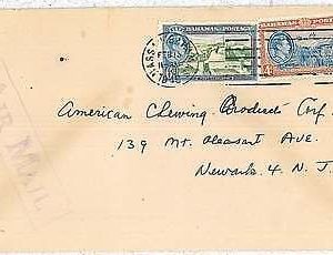 POSTAL HISTORY -  BAHAMAS : AIRMAIL COVER to USA 1946