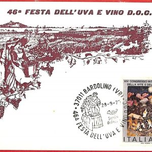 aa3330  - ITALY  - POSTAL HISTORY -  Maximum Card 1974 - WINE Festival