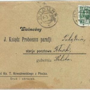 70056 - USSR Poland - POSTAL HISTORY -  COVER   1913