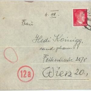 70041 - GERMANY Poland - POSTAL HISTORY -   COVER from STETTIN to AUSTRIA 1944