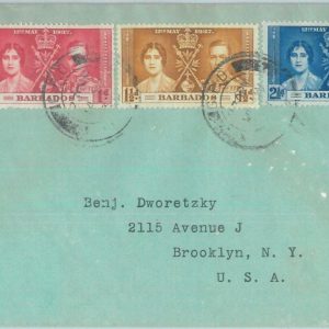 83288 - BARBADOS - POSTAL HISTORY -   FDC Cover  ROYALTY  1937