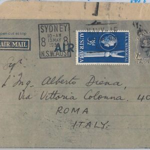65780 - AUSTRALIA - Postal History -  AEROGRAMME signed by HAMILTON CROAKER 1955