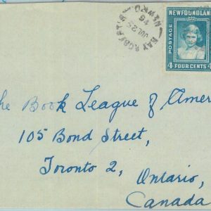 83293 -  NEWFOUNDLAND - POSTAL HISTORY:  Cover to CANADA 1946    BAY ROBERT'S